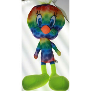 Warner Bros Looney Tunes Tweety Bird Plush Tie Dye 13" Stuffed Animal Toy GUC